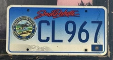Rare Expired Great Seal-South Dakota license plate-Official Use-Great Shape-#967
