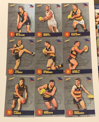 2021 Select Prestige Adelaide Crows Foil Team Set. Laird, Walker - 9 card set