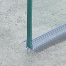 Frameless Shower Door Bottom Seal, 5/16" 8mm Thick, 36" Long, Vinyl, Clear ...