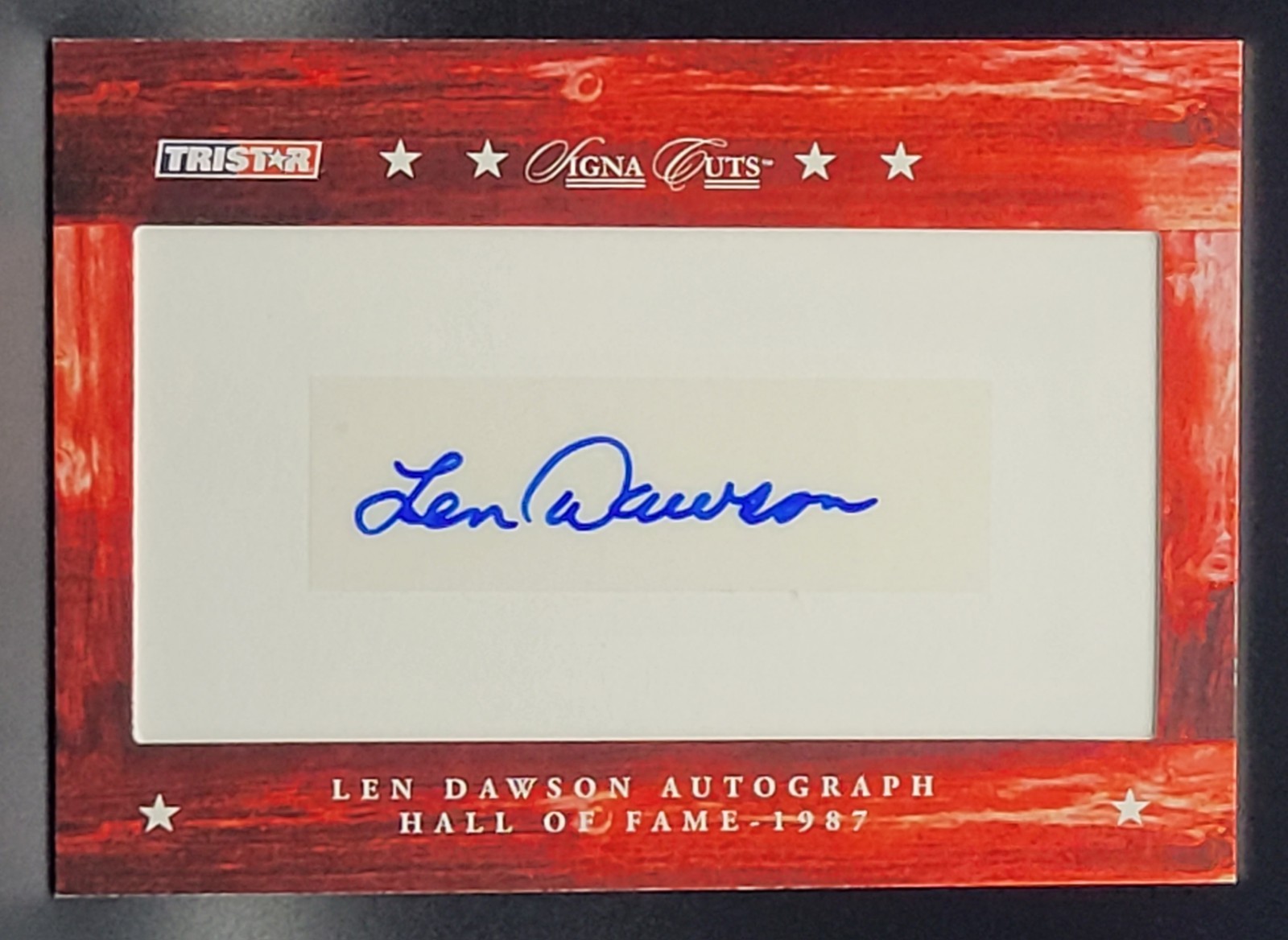 Len Dawson Autographed Signed Kansas City Chiefs 2007 TRI-STAR Signa Cuts #'D 10/65 HOF 