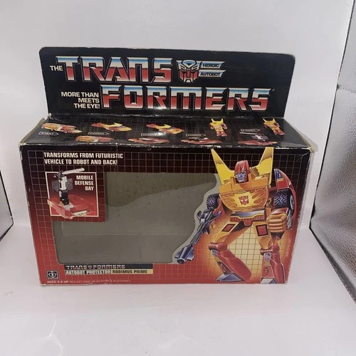Vintage Original 1986 Transformers G1 Rodimus Prime ~ Box Only No Action Figure