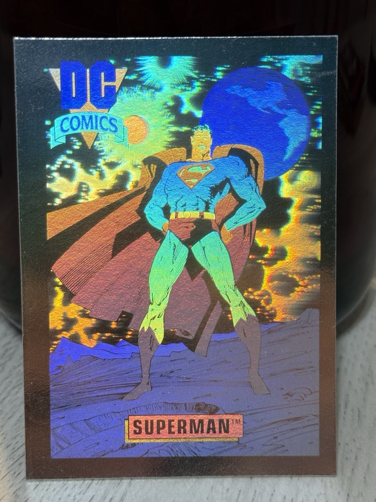 1991 - DC Comics Hologram Hall of Fame Card DCH8 SUPERMAN