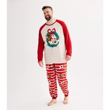 Jammies For Your Families Men's Tall Rudolph Pajama Set Size 3XLT 3XL Tall New