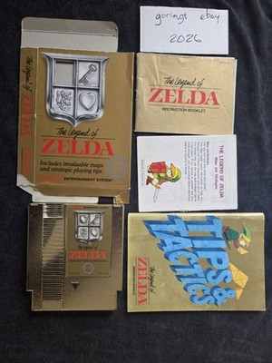 RARE - Zelda Tips and Tactics Guide Booklet, plus NES game, box, manual, map