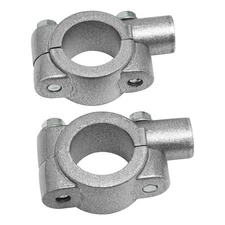 Universal Motorcycle 7/8" Handlebar Mirror Mount Bracket Clamp Silver