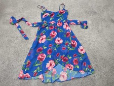 Vince Camuto Dress Womens 2 Beach Floral Sleeveless High Low Wrap Midi Summer