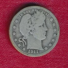 1911-D BARBER SILVER QUARTER **NICE CIRCULATED GOOD** SHIPS FREE!!