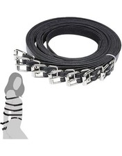 Leather Straps Bondage Restraints 7pc Full Body Harness BDSM Couple Sex Toy Belt