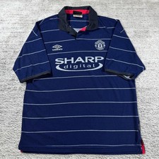 Vintage Umbro Adidas 1999-2000’s Manchester United Soccer Collard Jersey
