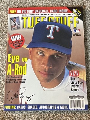 TUFF STUFF JULY 2001 ALEX RODRIGUEZ YANKEES RANGERS sports card price guide