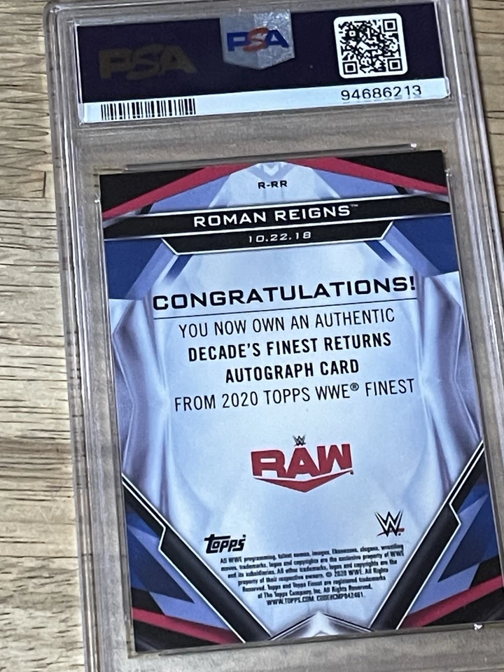 Topps Finest WWE 2020 Finest Autógrafos Roman Reigns Foto 2 de 2