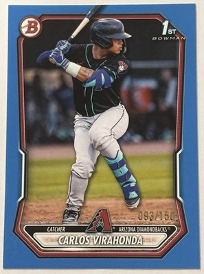2026 Bowman Carlos Virahonda 1st Bowman Blue Paper /150 #BP-28 D-Backs Prospect