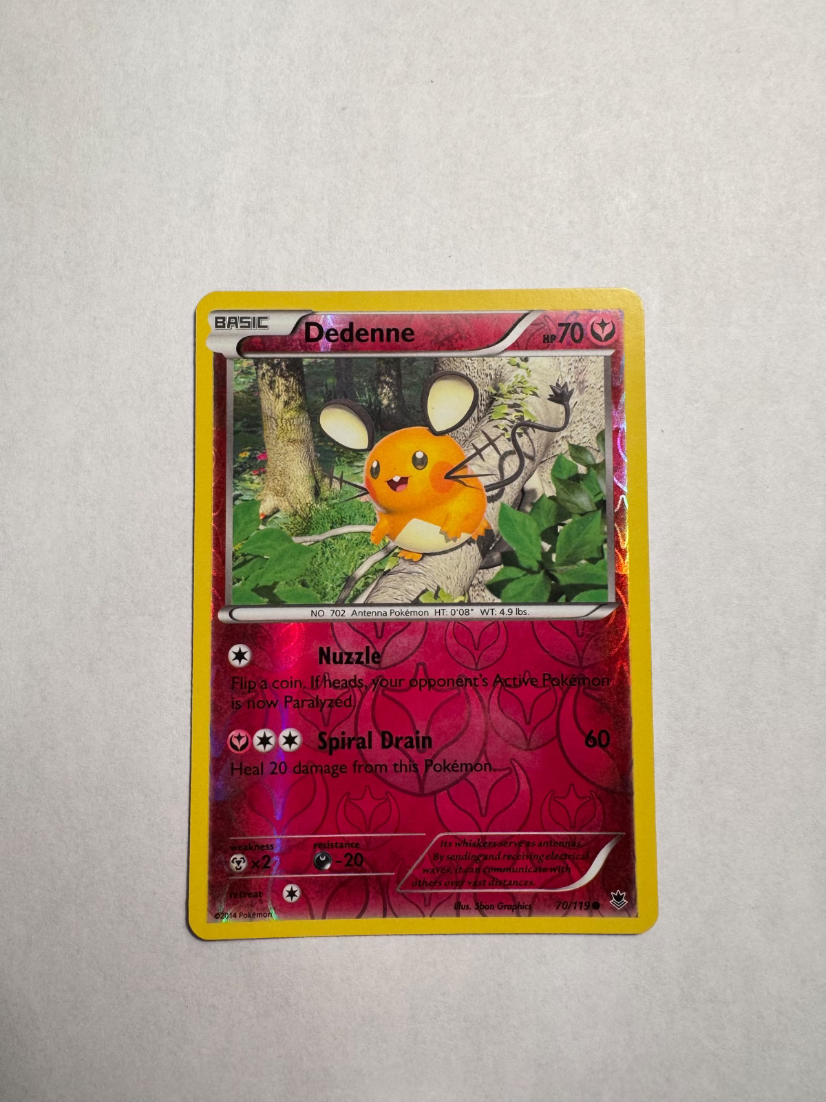 Dedenne 70/119 XY - Phantom Forces Pokemon TCG LP Reverse Holo