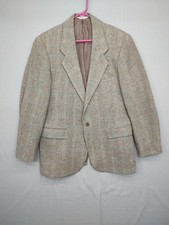 Vintage Levis Blazer Jacket Mens Large Wool Tweed Herringbone Sport Coat USA 90s