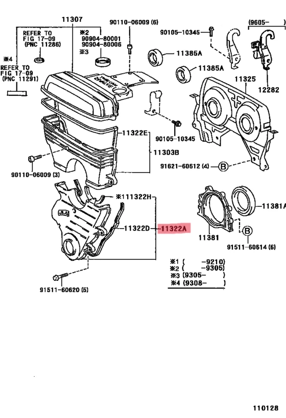 TOYOTA Genuine LEXUS OEM SC300 SC400 SUPRA IS300 GS300 Timing Belt Cover Lower - Image 2 of 2