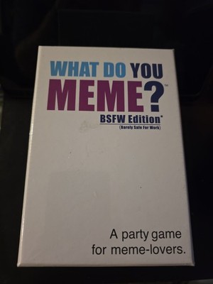 What Do You MEME? BSFW Edition (Barely Safe For Work) Party Game Factory Sealed