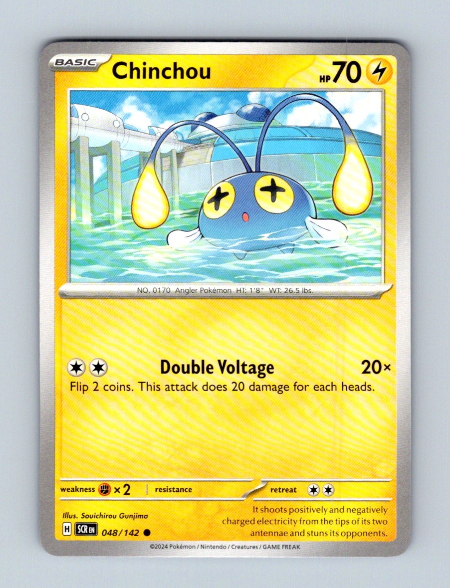 Chinchou 48/142 Common Stellar Crown Pokemon Near Mint