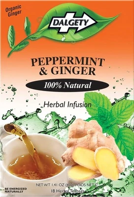 Dalgety Peppermint and Ginger Herbal Infusion 40g Cartons (3 Pack) 100%...