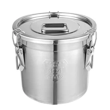 12L Stainless Steel Airtight Canister Rice Cereal Grain Canisters Container F...
