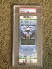 SUPER BOWL XLV FULL TICKET GRADED PSA-4 - GREEN VARIETY - STAR LEVEL  - 545F4