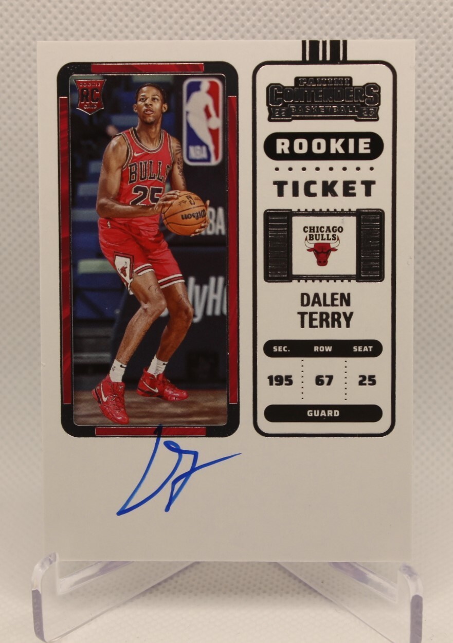 2022-23 Panini Contenders Basketball Rookie Ticket Auto Dalen Terry #141 Chicago