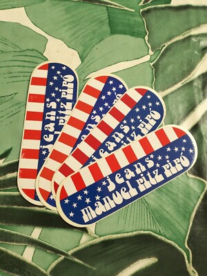 Vintage Manuel Ritz Riro' Oval Jeans Advertising Sticker Sticker