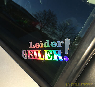 Leider Geiler Spiegelfolie 3D Glitzer Leider Geil Aufkleber Auto Tuning premium