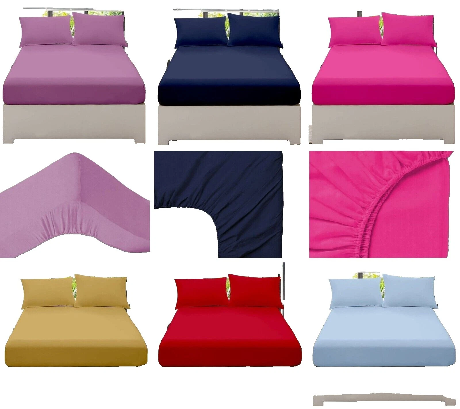 Sábana Ajustable Multicolor Algodón Egipcio sábanas