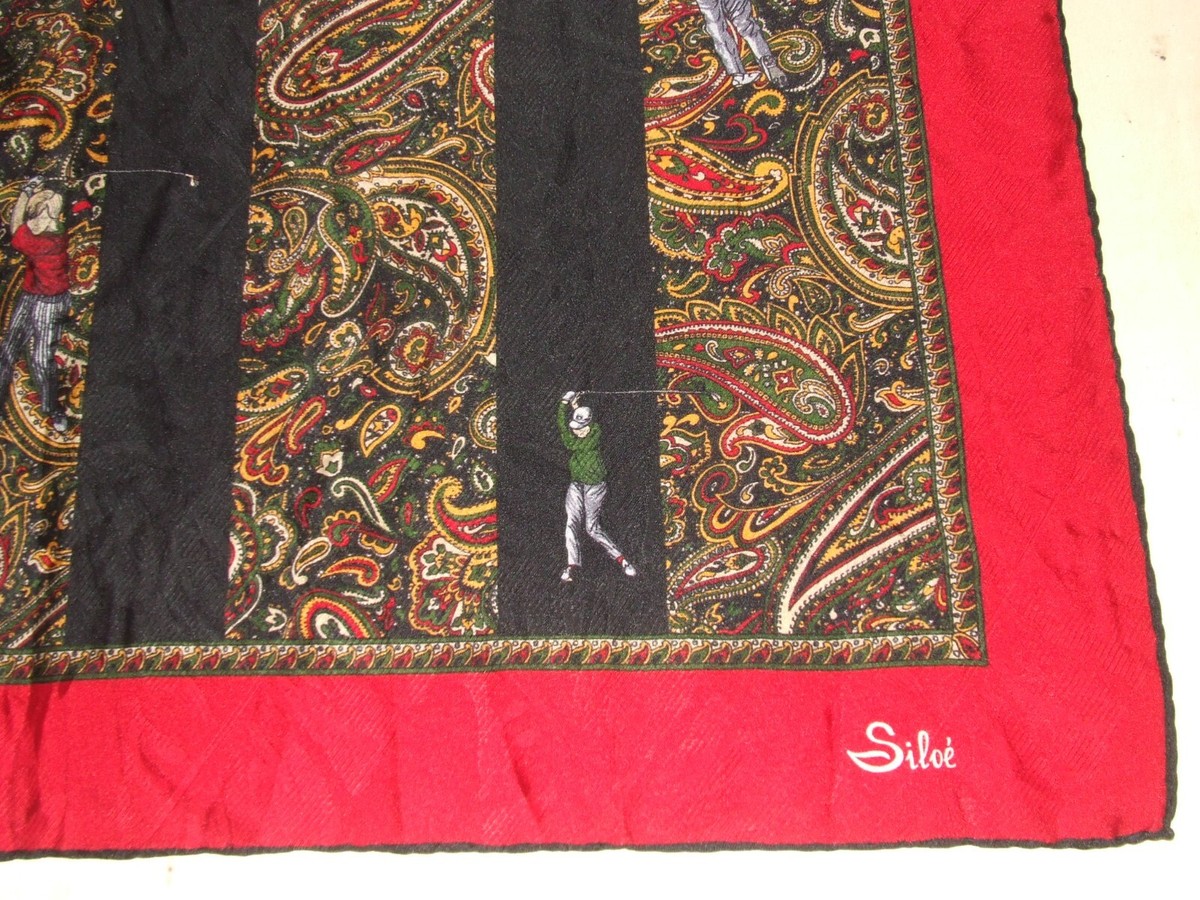 Foulard 100% Pure en Soie Vintage Femme (613) 86cm x 88cm