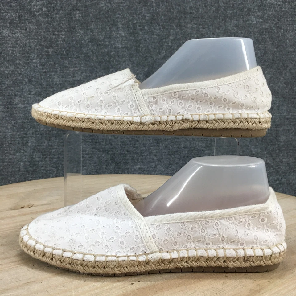 Charter Club Zapatos Mujer 6 M Joeey Informales Sin Cordones Alpargata Planos Tela Blanca Foto 2 de 4