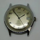 Vintage Timex Silver Tone Case Wind-up Analog Men's Watch