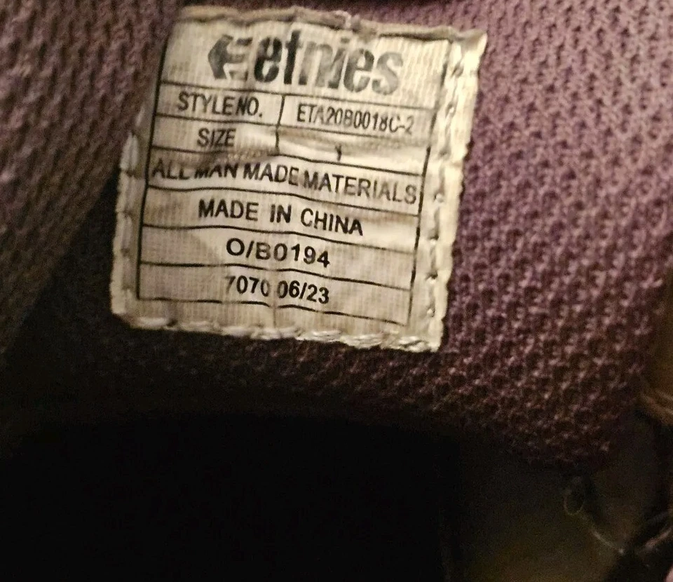 USADO/BUENO Niños Bronceado/Camuflaje Etnies Talla US-1 Foto 3 de 4