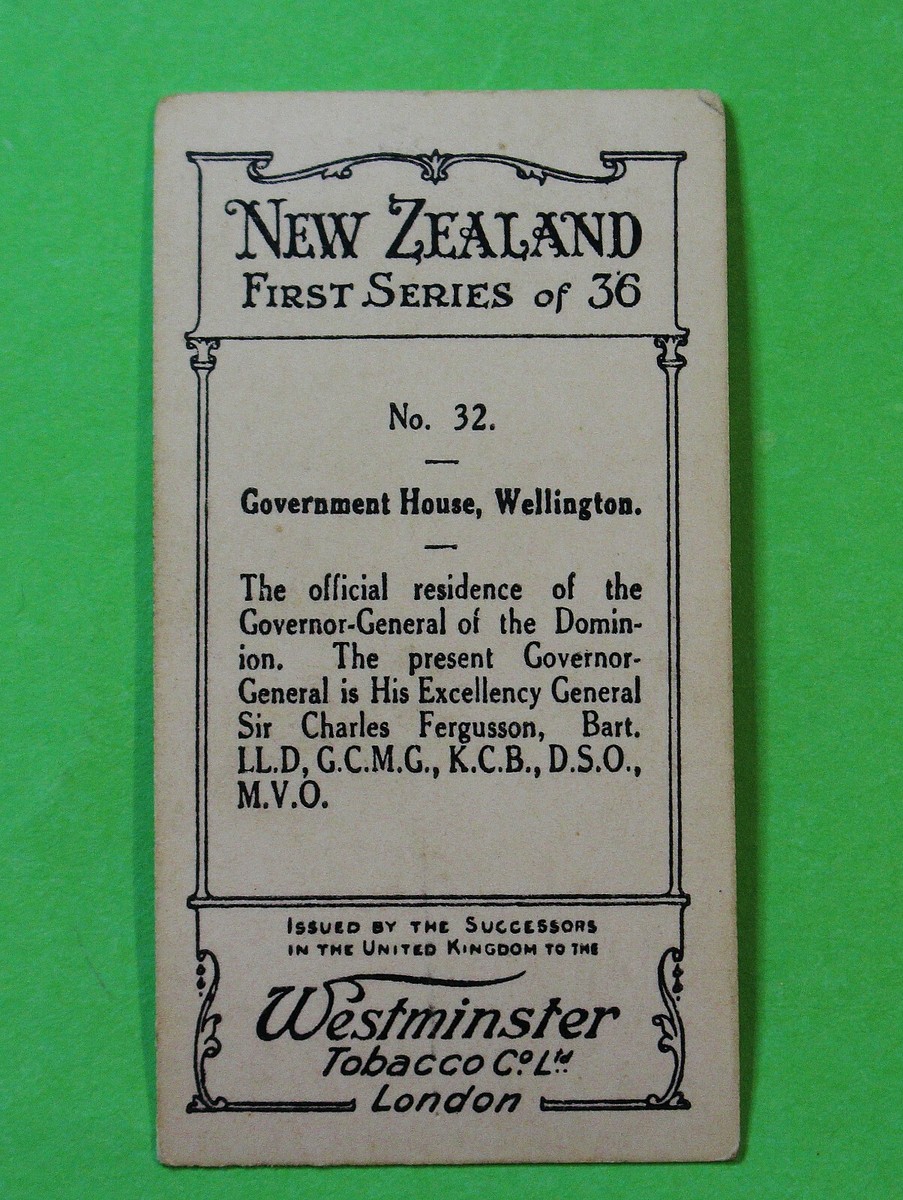 westminster tobacco cards Cigarette Cards Westminster Tobacco Co New Zealand First Series 1929 1/36  920