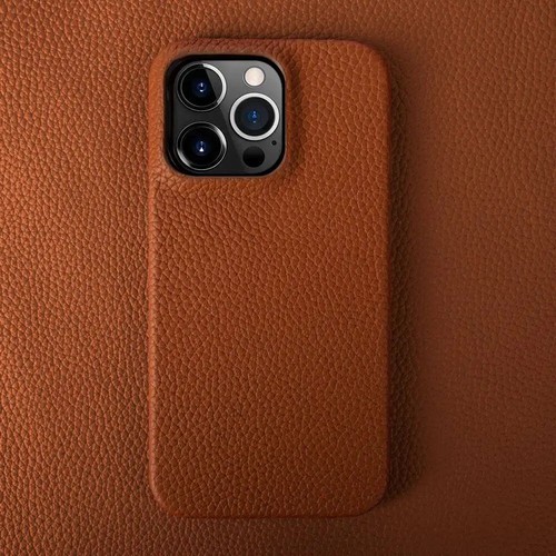 Coque arrière en cuir véritable pour iPhone 15 14 13 12 11 Pro Max Business neuve - Photo 9 sur 13