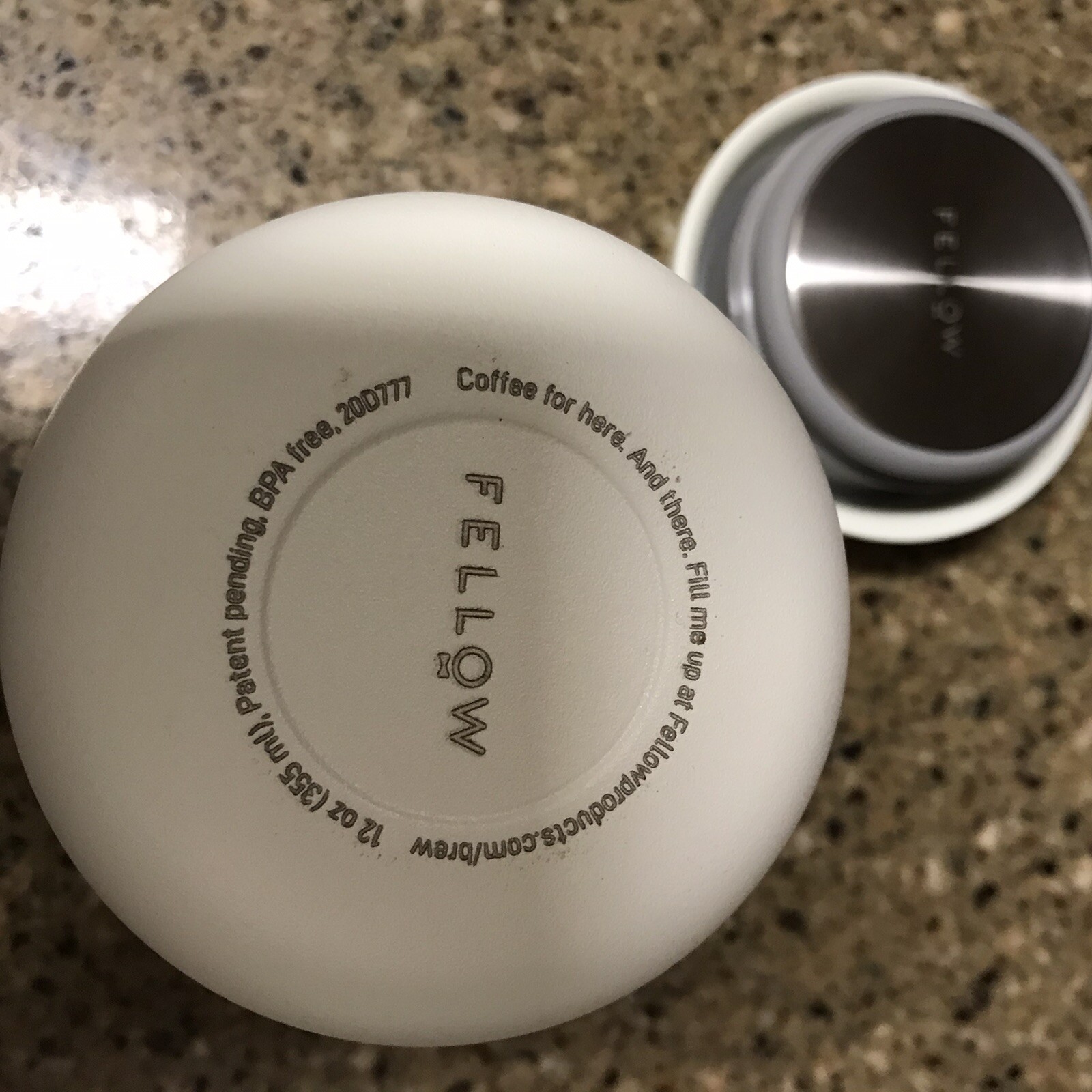 Fellow "Clevr" 12 OZ Everywhere Travel VacuumInsulated Ceramic Mug