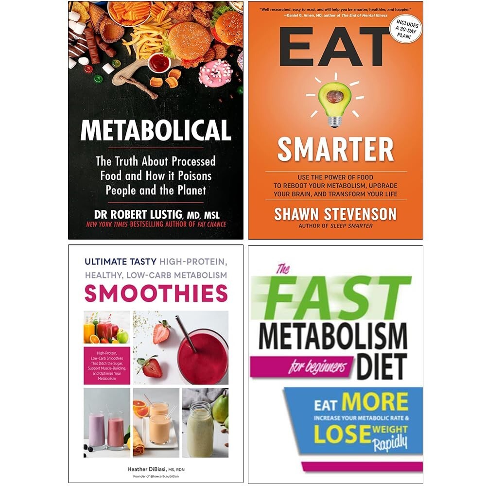 MetabolicalHB,Eat Smarter HB,Ultimate Tasty High Protein,Fast Metabolism 4 Books