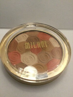 MILANI Illuminating Face Powder Highlighter Bronzer & Blush #01 Amber Nectar NEW