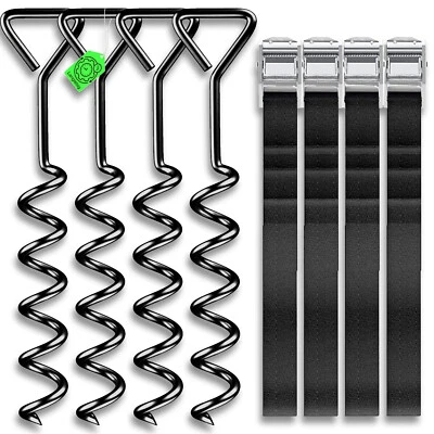 ANDREAS DELL® Bodenanker Trampolin Sturm - Erdanker Spiralbodenanker Zelt Schaukel Fußballtor