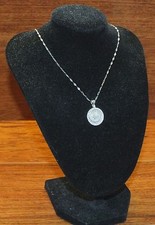 Genuine GAJ750 Sterling Silver Italian Necklace Chain with Crystal Pendant