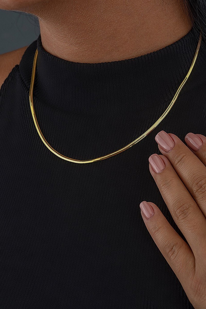 【2plan】23FW★ [MADE] 028 Insert snake thick chain necklace Woman 18k Gold Plated Stainless Steel 2 Layers Snake Box