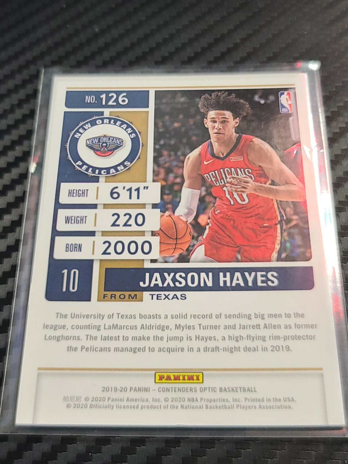 2019-2020 Contenders Optic #126 Jaxson Hayes Pelicans Base | eBay