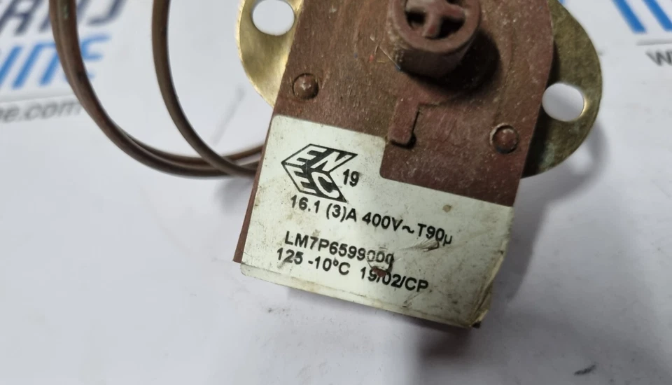 Ranco LM7P6599000 Thermostat 125-10°C 16.1(3)A 400V~T90μ - Image 2 of 4