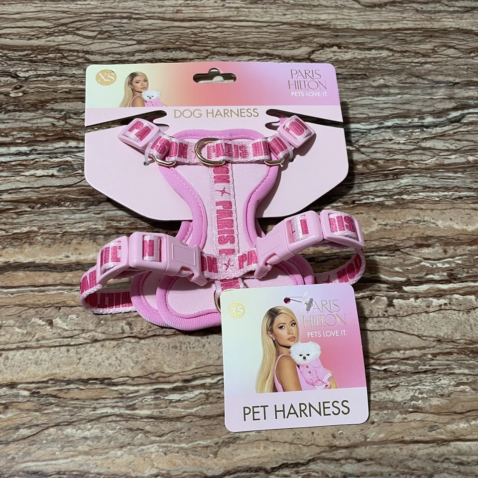 Paris Hilton Dog Harness X-Small Pink Nylon Durable Harness - Image 3 of 4