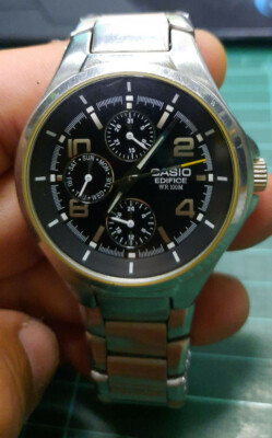 Vintage (2000) Casio Edifice EF-316 gebraucht guter Zustand Quarzuhr *funktioniert*