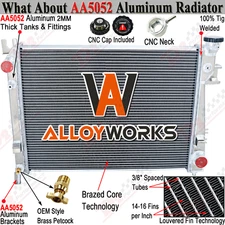 4 Row Aluminum Radiator For 2003-2009 Dodge Ram 1500 2500 3500 Pickup 5.7L V8