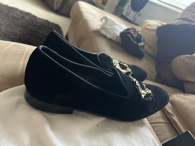 Versace Medusa Velvet Loafers DSU6488 - Black Size 9.5US | eBay