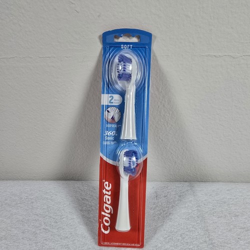 Colgate 360 Sonic Floss Tip Replacement Brush Heads (2) Deep Reach Soft