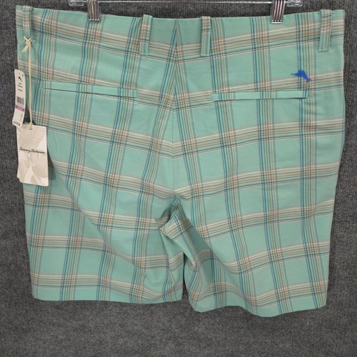 Pantaloncini Tommy Bahama On Par Uomo 38 Blu Caddie Plaid IslandZone Golf Performance - Foto 3 di 11