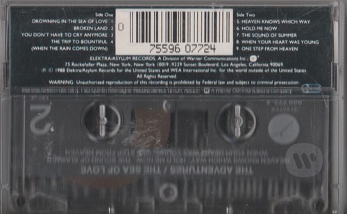The Adventures 'The Sea Of Love' Cassette Album (1988) - Picture 2 of 2