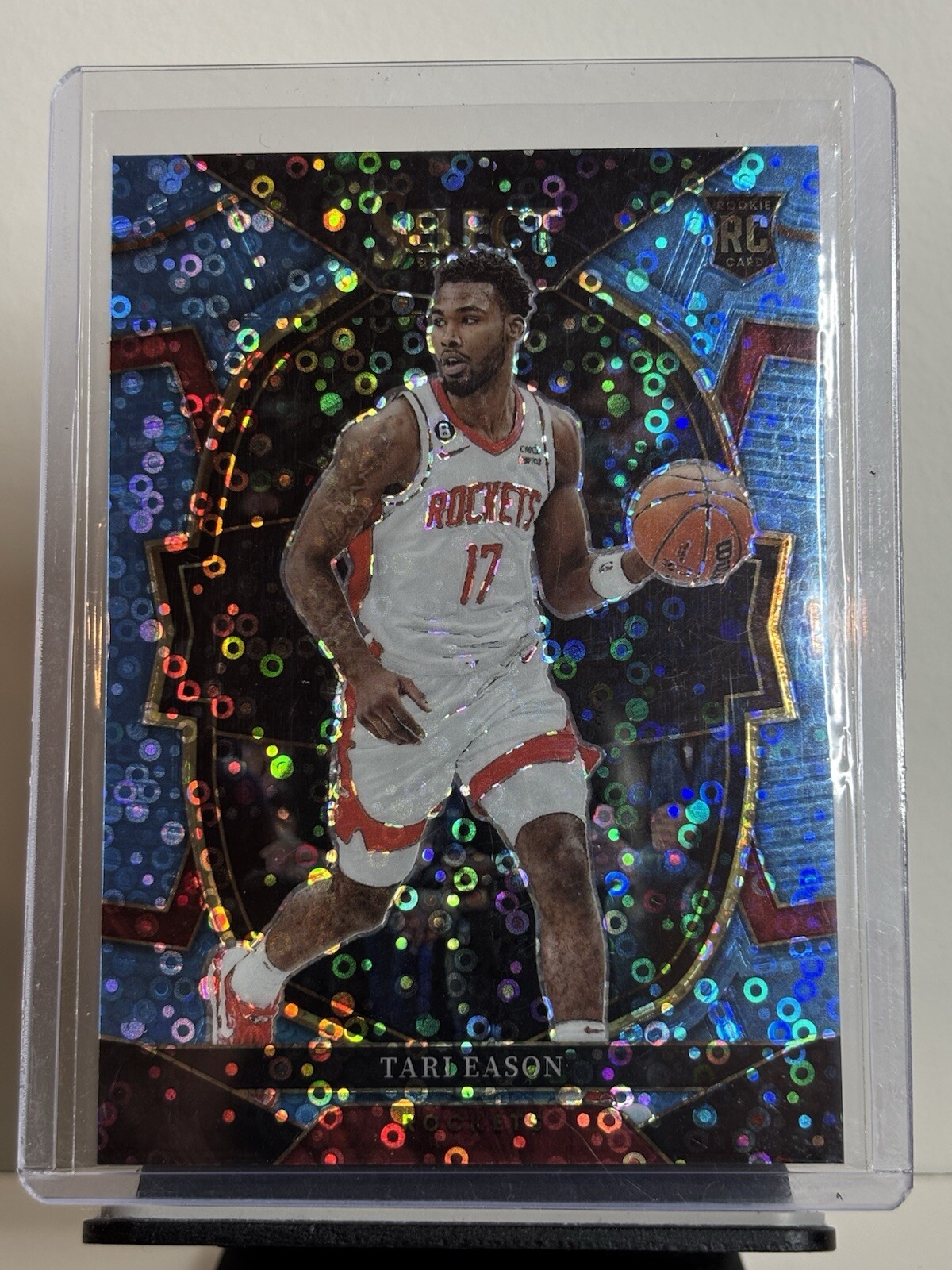 2022 Tari Eason Select Concourse Light Blue Disco Prizm 28/99 #82 (RC) - Rockets